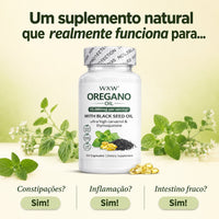 Óleo de Orégão + Semente Preta — 50 Cápsulas